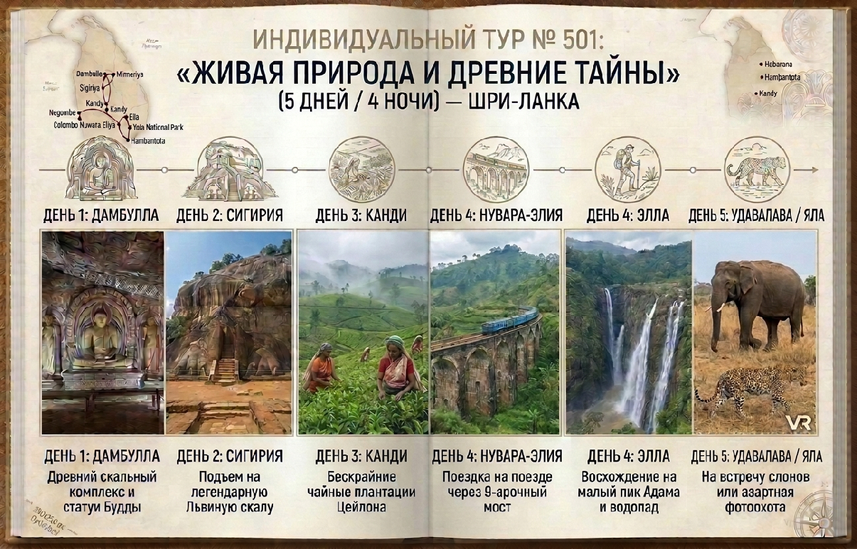 ТУР № 501: «ЖИВАЯ ПРИРОДА И ДРЕВНИЕ ТАЙНЫ» (5 дней / 4 ночи)
